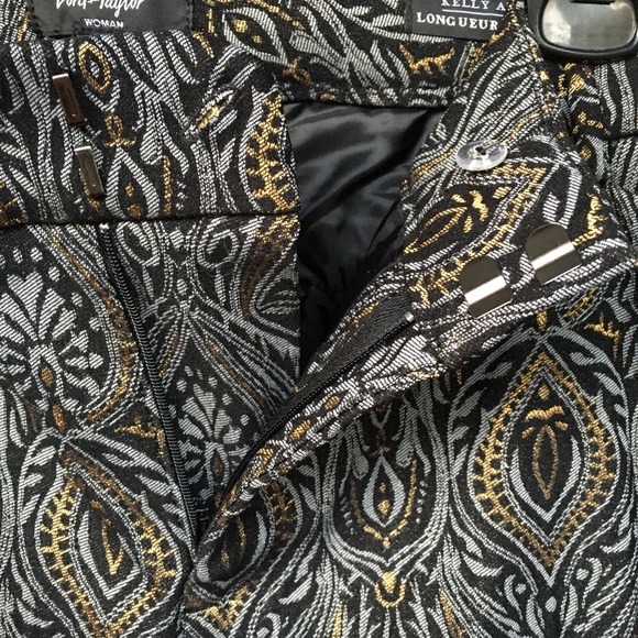 Lord & Taylor kelly ankle metallic print trouser - Picture 5 of 8